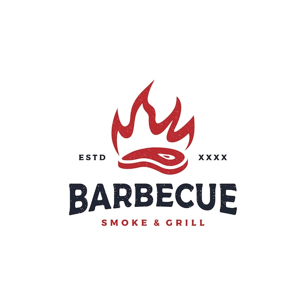 Barbecue Logo design vector illustration