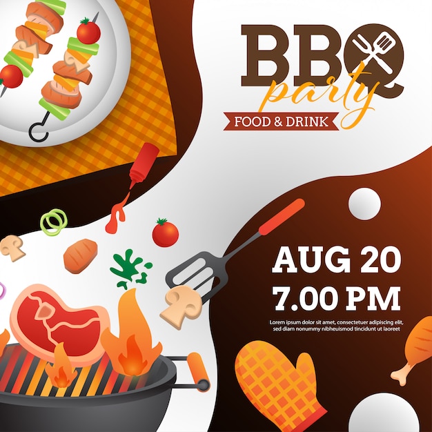 Barbecue party invitation