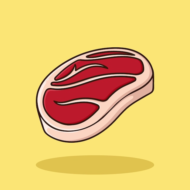 Barbecue Steak Meat Beef Art Cartoon Vector