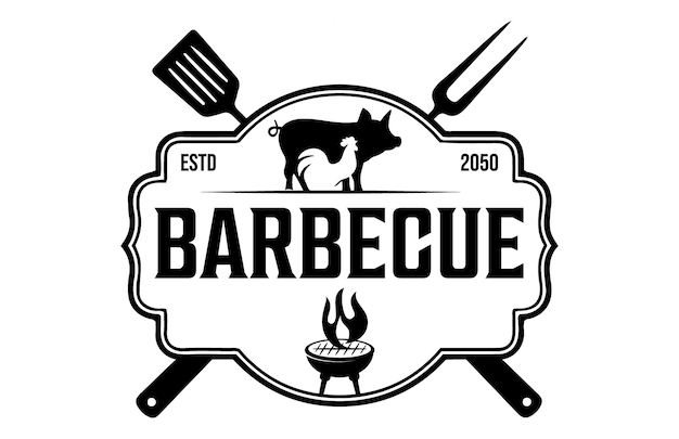 Barbecue vintage logo design