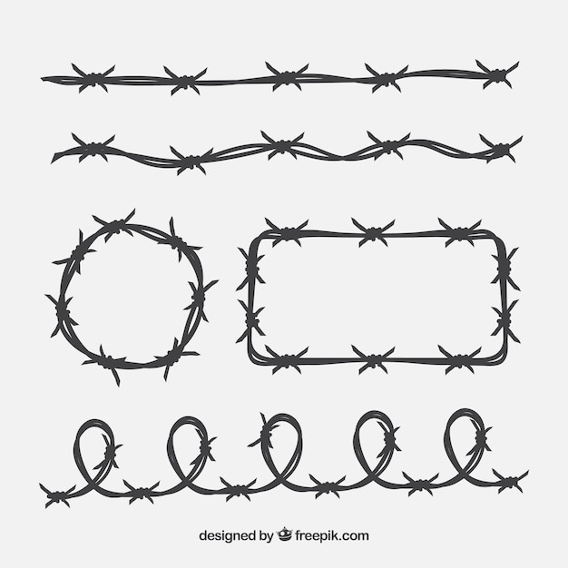 Vector barbed wire collection