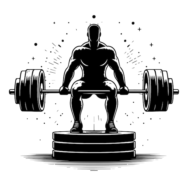 Barbel Dumbbell silhouette vector illustration