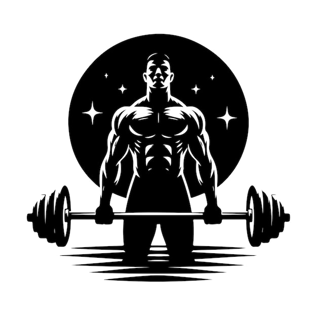 Barbel Dumbbell silhouette vector illustration