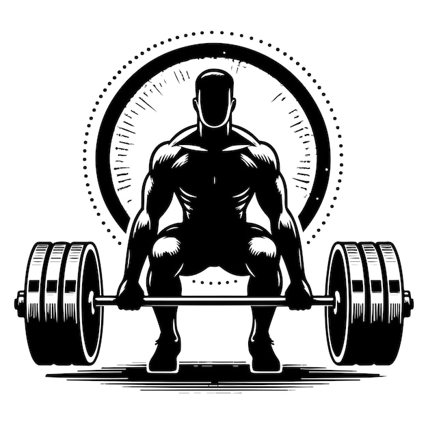 Barbel Dumbbell silhouette vector illustration