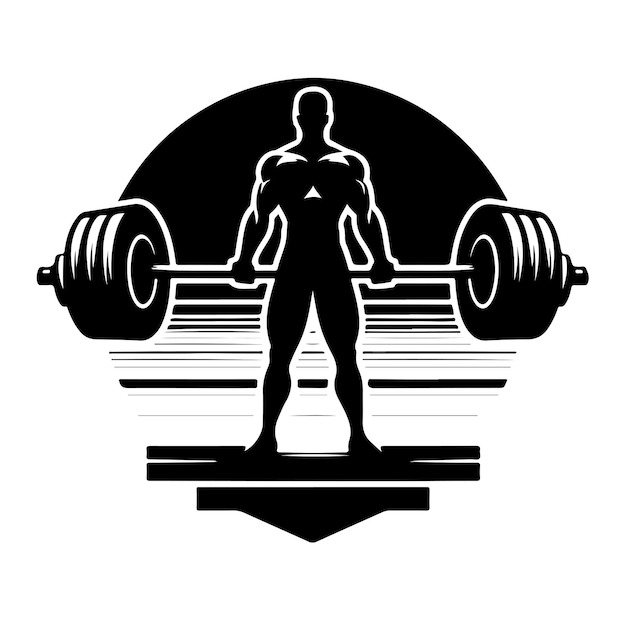 Barbel Dumbbell silhouette vector illustration