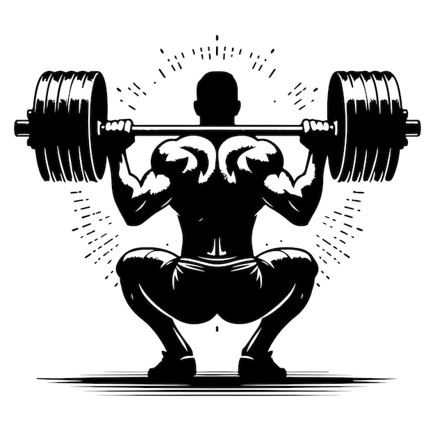 Barbel Dumbbell silhouette vector illustration