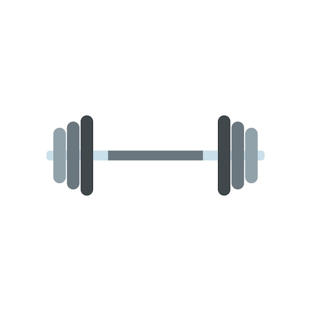 Barbell flat icon isolated on white background