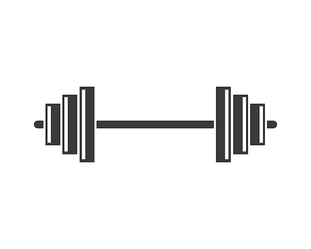 Barbell vector icon illustration