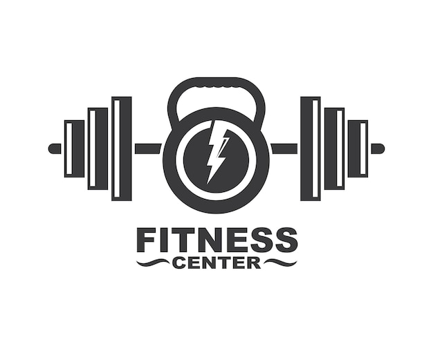 Barbell vector icon illustration