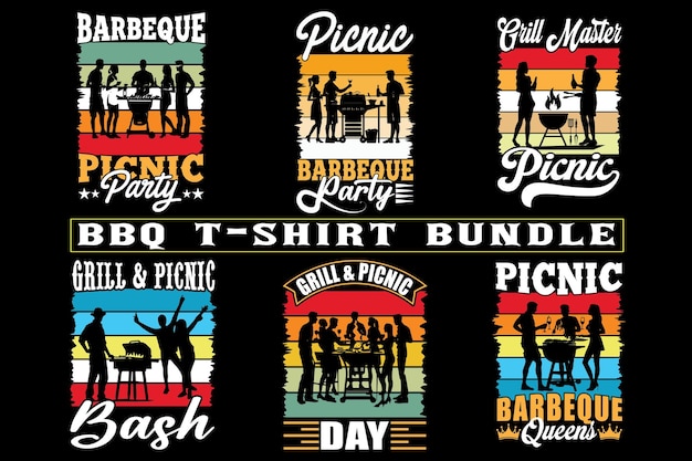 Barbeque t shirt design Barbeque family picnic party grill master t shirt bundle print on demand