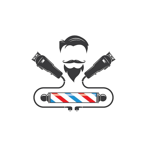 Barber shop icon logo vector icon