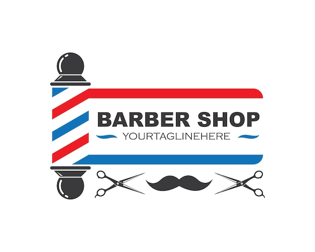 Barber shop icon logo vector icon