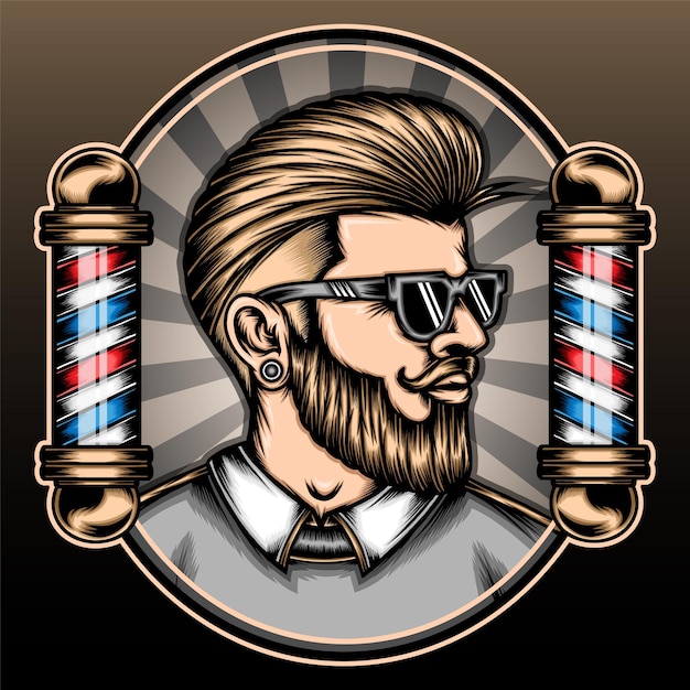 Barber shop illustration.