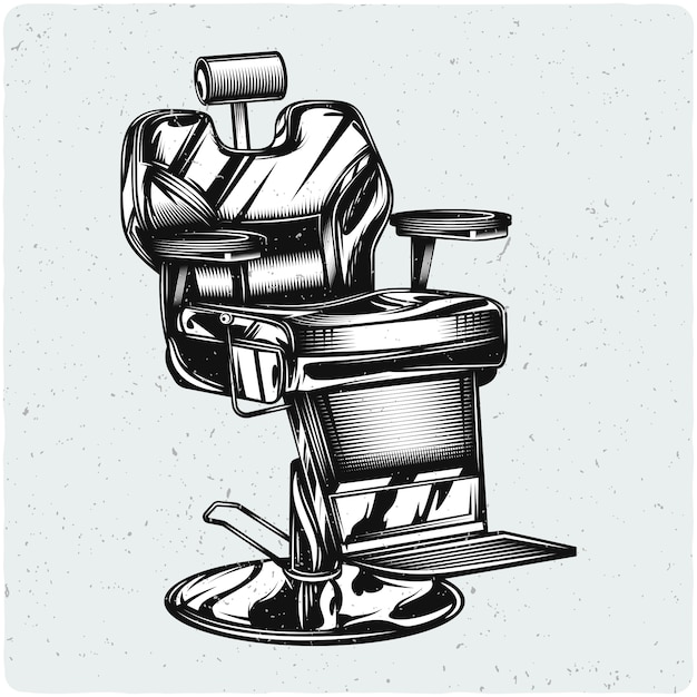 Vector barbershop chair