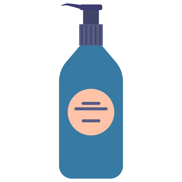 Barbershop flat composition with images of plastic jars with cosmetic lotions and sprays vector illustration