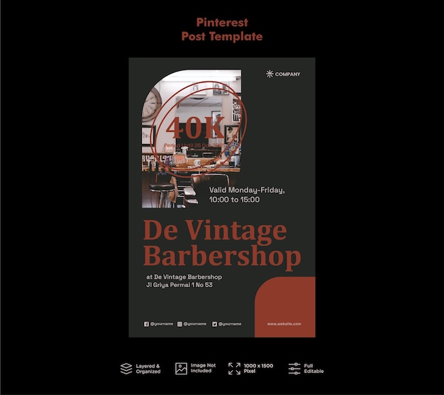 Barbershop Instagram Post Template