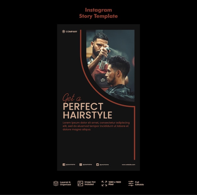 Barbershop Instagram Story Template