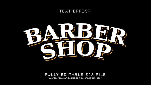 Barbershop Logo Text Effect Font Type