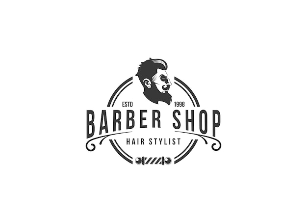 Barbershop Logo Vector Design. Logo for barbershop, cut and shave, Hair Stylist.