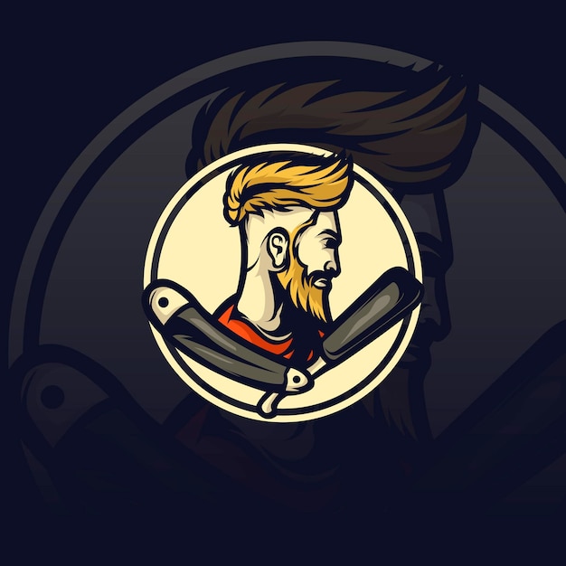 Barbershop Mascot illustration