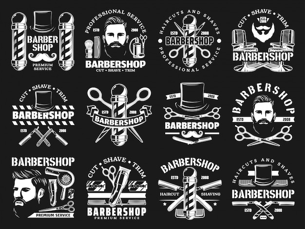 Barbershop premium haircut salon, beard shaving