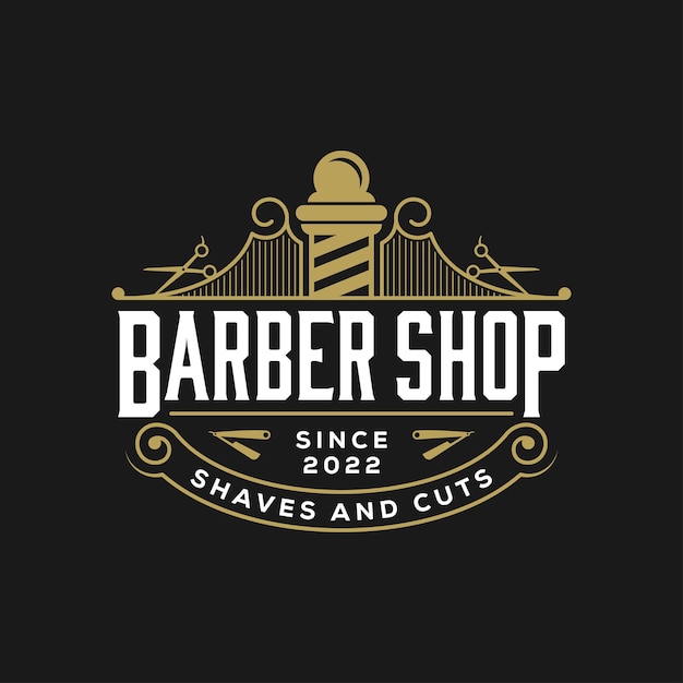 Barbershop Retro Vintage Logo