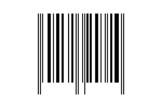 Barcode icon in black on isolated white background. EPS 10 vector.