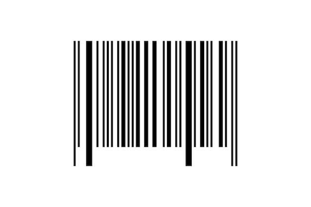 Barcode icon in black on isolated white background. EPS 10 vector.