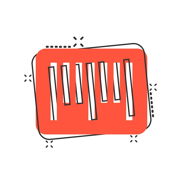 Barcode icon in comic style