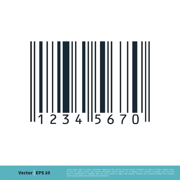 Barcode Sign Icon Vector Logo Template Illustration Design Vector EPS 10