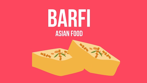 Barfi Asian food vector