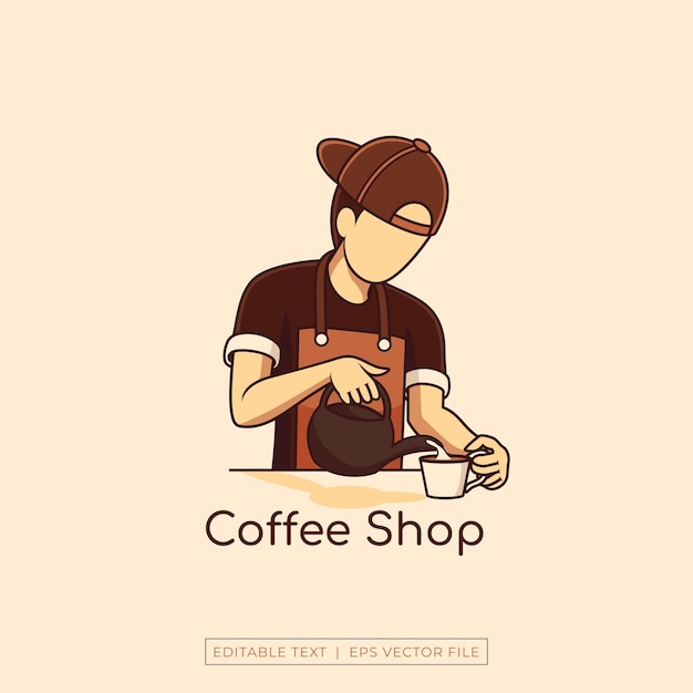 Barista illustration for logo