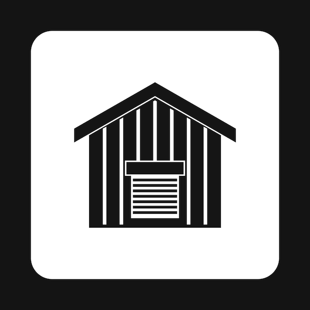 Barn icon in simple style on a white background