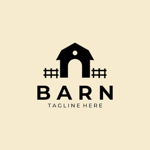 Barn vintage logo vector illustration design