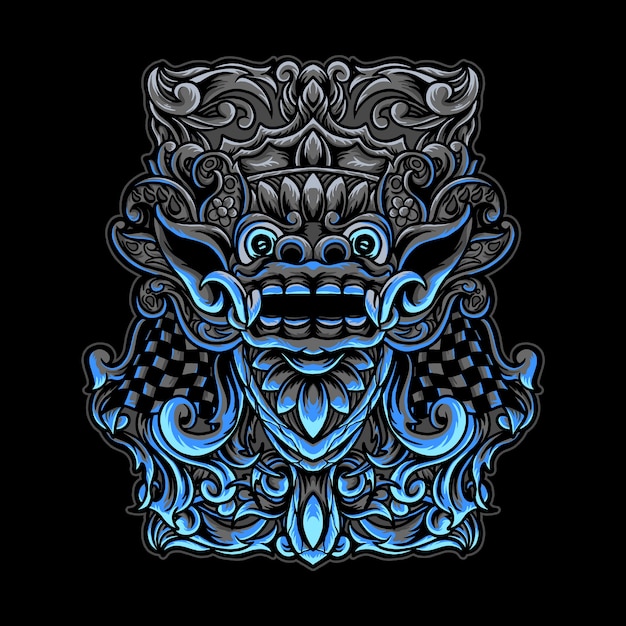 Barong Bali Illustration