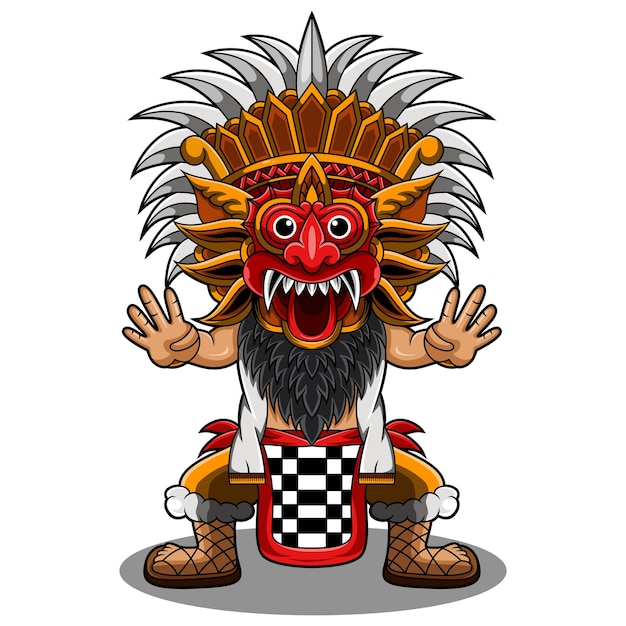 Barong chibi mascot logo