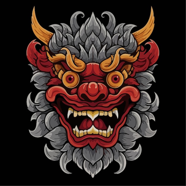 Barong vector illustration Indonesian barong simple design