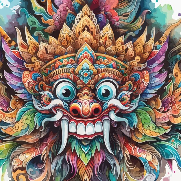 Vector barong watercolor