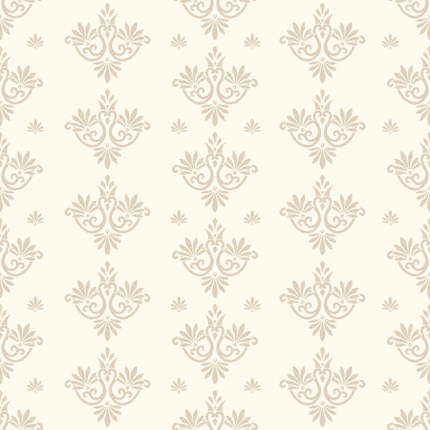 Baroque wallpaper. Seamless vector background of ornate decorative gold leaves in art deco style.