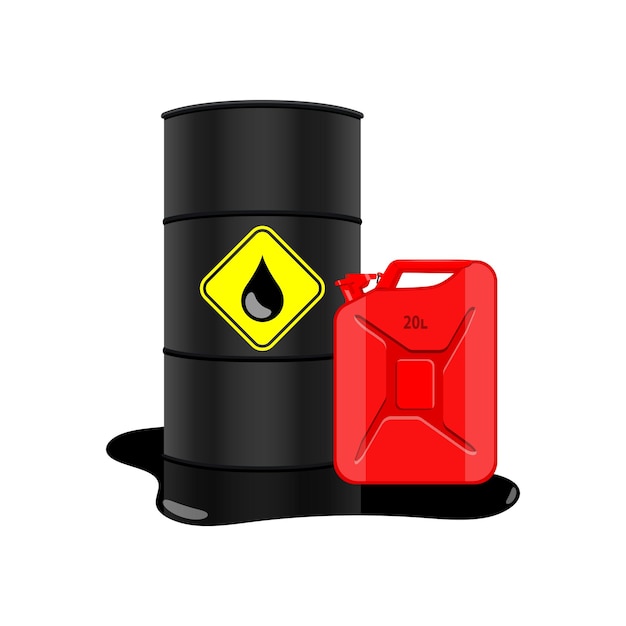 Barrel icon and Gasoline fuel canister