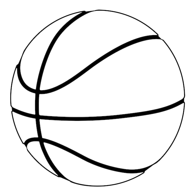 Vector bascetball ball coloring pages