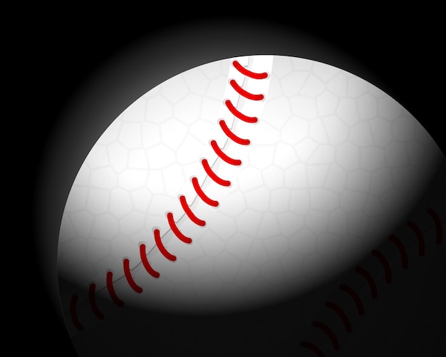 Vector baseball ball on black