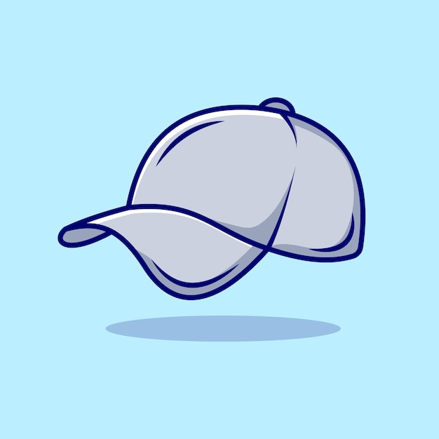 Vector baseball cap simple vector cartoon illustration