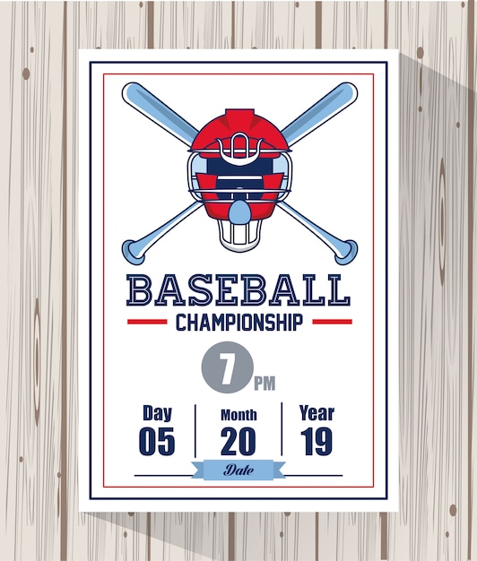 Baseball championship card