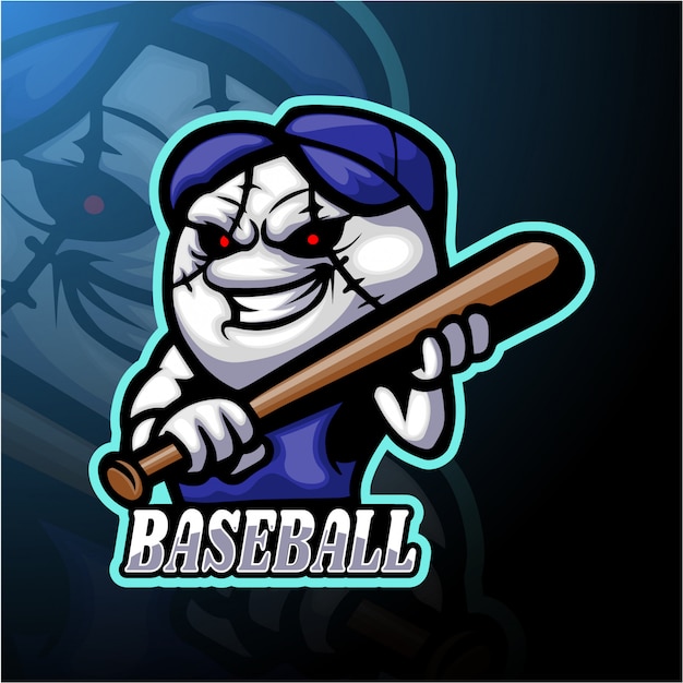 Baseball esport logo mascot design