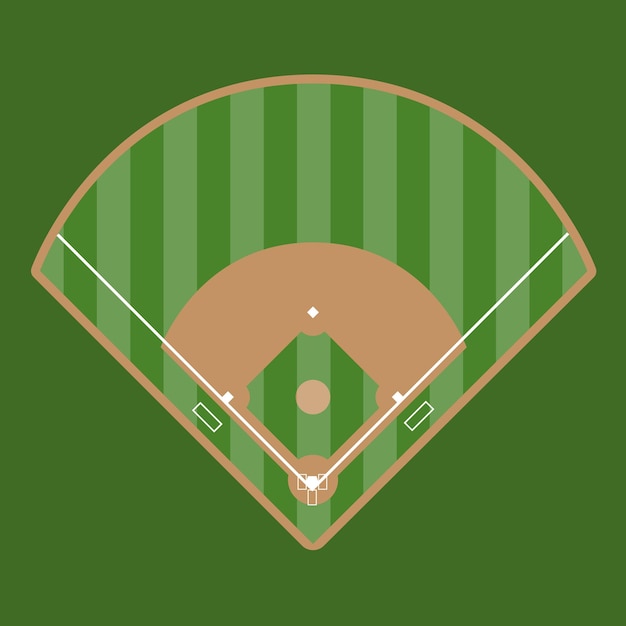 Vector baseball field