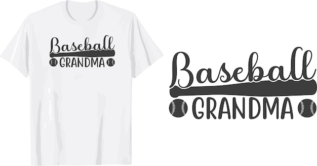 Baseball Grandma t shirt design template