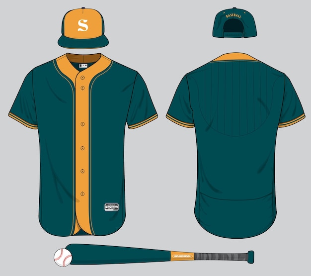 Vector baseball jersey uniform template mockup vector