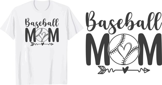 Vector baseball mom svg t shirt design