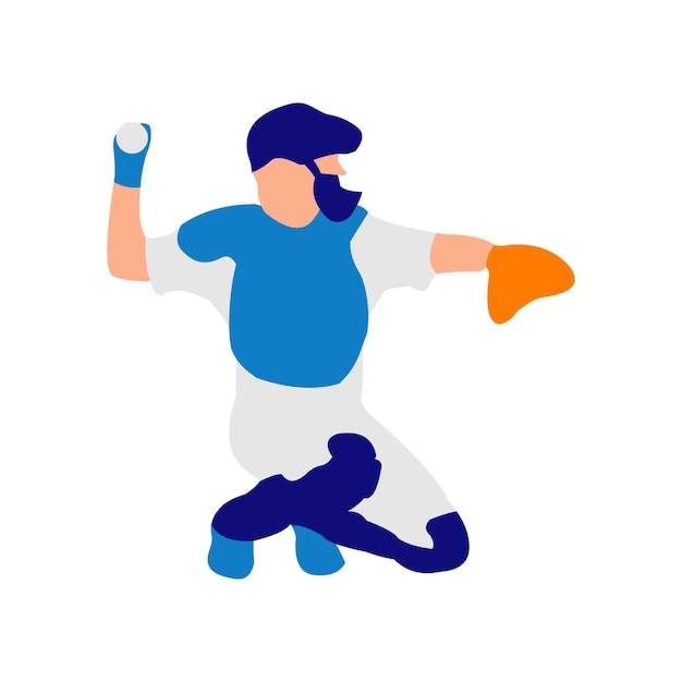 Vector baseball motion illustration vector design